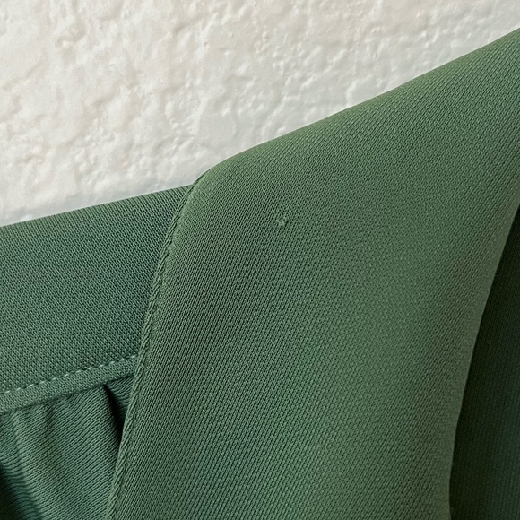 Cinq A Sept | Arden Ruched Long Sleeve Rippled Shirt Dress In Green | Size S - Picture 11 of 13